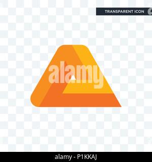 Icône vecteur penrose isolé sur fond transparent, penrose concept logo Illustration de Vecteur