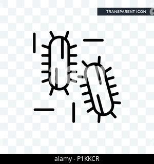 Trois bactéries icône vecteur isolé sur fond transparent, trois bactéries concept logo Illustration de Vecteur