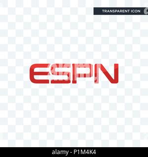 Icône vecteur espn isolé sur fond transparent, espn concept logo Illustration de Vecteur