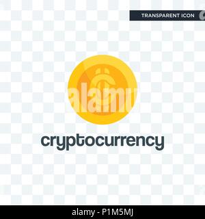Icône vecteur cryptocurrency isolé sur fond transparent, logo concept cryptocurrency Illustration de Vecteur