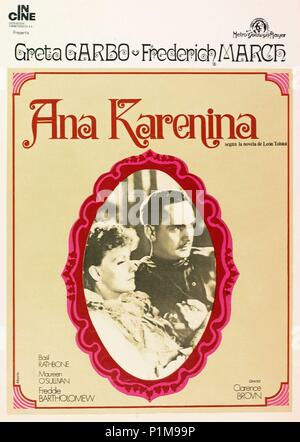 Titre original : ANNA KARENINA. Titre en anglais : ANNA KARENINA. Directeur de film : CLARENCE BROWN. Année : 1935. Credit : M.G.M / Album Banque D'Images