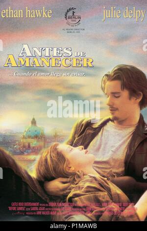 Titre original : avant le lever du soleil. Titre en anglais : avant le lever du soleil. Film Directeur : RICHARD LINKLATER. Année : 1995. Credit : Castle Rock Entertainment / Album Banque D'Images