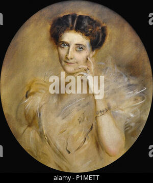 Franz von Lenbach - Portrait de Lady Curzon Banque D'Images