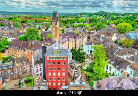 Vue aérienne de la vieille ville de Maastricht, Pays-Bas Banque D'Images