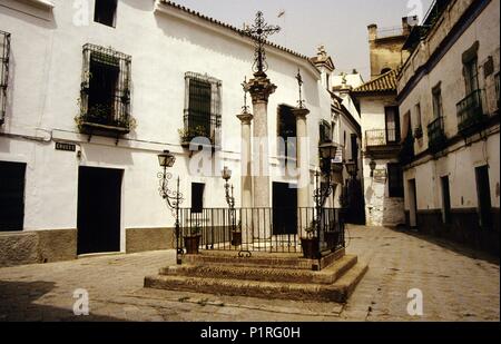 Quartier de Santa Cruz et de la Plaza de las Tres Cruces / square. Banque D'Images