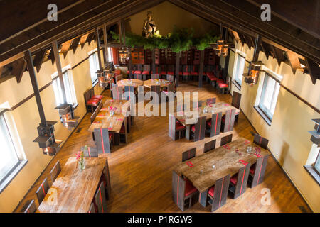 Taliesin estate de Frank Lloyd Wright, en Vert printemps Wisconsin Banque D'Images