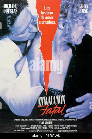 Titre original : ATTRACTION fatale. Titre en anglais : ATTRACTION fatale. Directeur de film : ADRIAN LYNE. Année : 1987. Credit : PARAMOUNT PICTURES / Album Banque D'Images