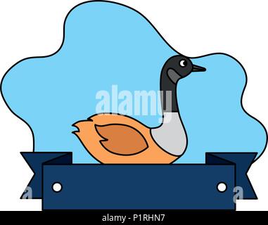 Canard sauvage icône canadien vector illustration design Illustration de Vecteur