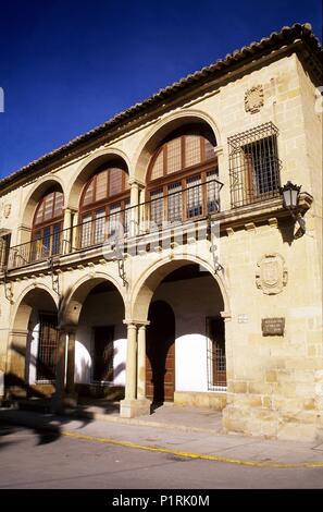 Baeza, 'Casas Consistoriales Bajas' / Mairie / Hôtel de ville. Banque D'Images