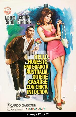 Titre original : BELLO, ONESTO, EMIGRATO AUSTRALIA SPOSEREBBE COMPAESANA ILLIBATA. Titre en anglais : UNE FILLE EN AUSTRALIE. Directeur de film : LUIGI ZAMPA. Année : 1971. Credit : DOCUMENTO FILM/CCC FILMKUNST / Album Banque D'Images