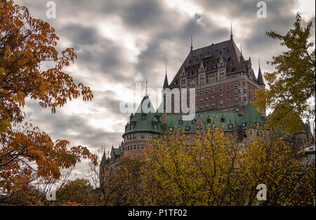 L'hôtel Fairmont Le Château Frontenac de Québec Canada Automne Banque D'Images