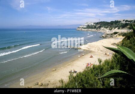 Espagne - Catalogne - Tarragonès (district) - Tarragone. Salou ; playa / platja Llarga. Banque D'Images