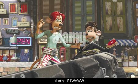 Titre original : Flushed Away. Titre en anglais : Flushed Away. Directeur du film : David BOWERS, SAM FELL. Année : 2006. Credit : Dreamworks Animation/ANIMATIONS AARDMAN/Dreamworks SKG / Album Banque D'Images