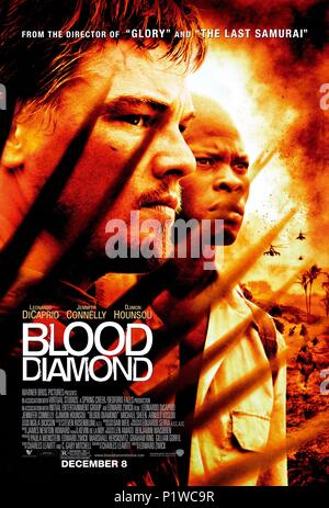 Titre original : Blood Diamond. Titre en anglais : diamant de sang. Directeur du film : EDWARD ZWICK. Année : 2006. Credit : WARNER BROS. Album de photos / Banque D'Images