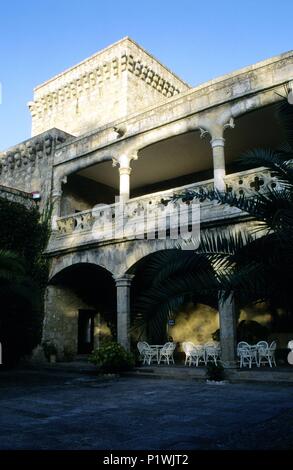 Jarandilla de la Vera, 'Parador Nacional de Turismo' Hotel / château ; cour renaissance la Vera (région). Banque D'Images