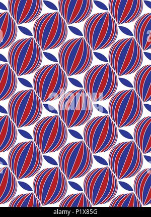 Résumé vecteur transparent coloré motif géométrique pastèque moderne. Bleu, blanc et rouge. Illustration de Vecteur