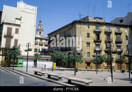 Barrio del Carmen trimestre ; Plaza del Tossal / square et San Nicolás square. Banque D'Images