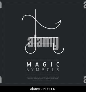 De mystérieux symbole blanc sur gris Illustration de Vecteur