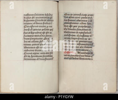 . Livre d'heures Trivulzio except where otherwise noted - KW 1 SMC - Folios 073v (à gauche) et 074r (droite) . Gauche folio 073v ; côté droit folio 074r à partir de la livre d'heures Trivulzio except where otherwise noted - SMC 1 KW . vers 1470. Scribe : Nicolas Spierinc 309 Trivulzio except where otherwise noted livre d'heures - SMC 1 KW - Folios 073v (à gauche) et 074r (droite) Banque D'Images