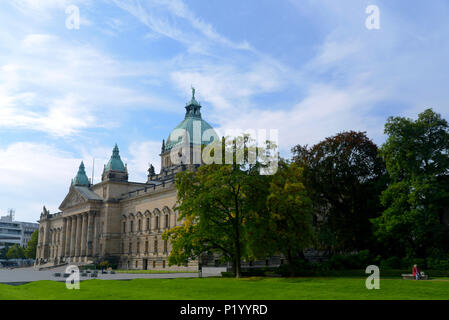 Le tribunal administratif fédéral dans la ville de Leipzig - Allemagne - Saxe - bâtiment historique pour faire du tourisme et visiter Banque D'Images