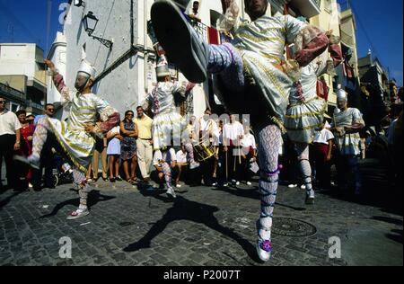 Algemesí, "Fiesta Mayor" (une grande fête) ; 'Tornejants" (sorte de danse). Banque D'Images