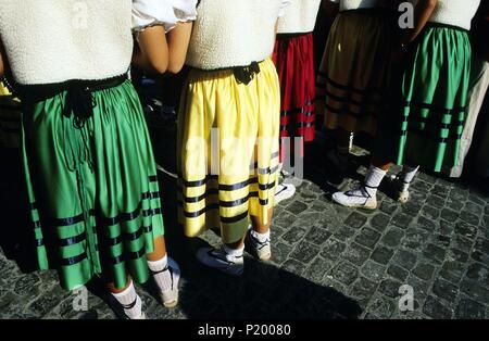 Algemesí, "Fiesta Mayor" (une grande fête) pastoretes ; costumes ; La Ribera Alta région. Banque D'Images