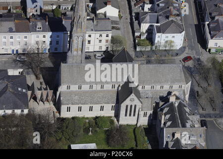 Une vue aérienne de la cathédrale de Plymouth, UK Banque D'Images