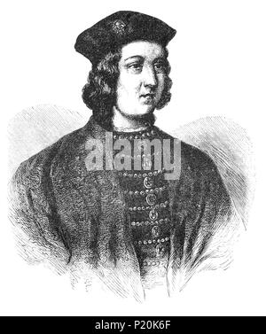 Un portrait d'Édouard IV (1442-1483), roi d'Angleterre du 4 mars 1461 au 3 octobre 1470, et de nouveau à partir de 11 avril 1471 jusqu'à sa mort. Il a été le premier roi d'Angleterre Yorkiste.La première moitié de son règne a été marqué par la violence associée à la guerre des Deux-Roses, mais il a surmonté le défi de Lancastre le trône à Tewkesbury en 1471 pour régner en paix jusqu'à sa mort soudaine par des causes naturelles. Banque D'Images