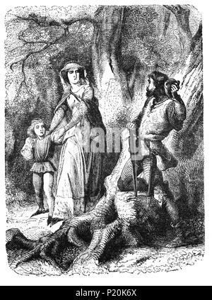 La bataille de Hexham (15 mai 1464) s'est battu près de la ville de Hexham dans le Northumberland a marqué la fin de la résistance des Lancastre au nord de l'Angleterre au début du règne d'Edouard IV. Il y a une légende que la Reine Marguerite d'Anjou s'est réfugié après la bataille dans ce qui est connu comme la grotte de la Reine, où elle a été accosté par un brigand, mais en réalité la reine Margaret avait fui en France au moment où la bataille a eu lieu. Banque D'Images