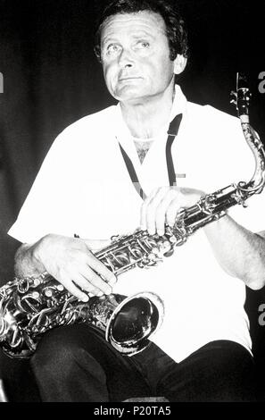 Saxophoniste de jazz américain Stan Getz, 1982. Banque D'Images