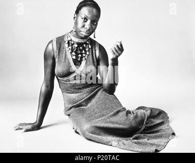 La cantante Nina Simone. Banque D'Images