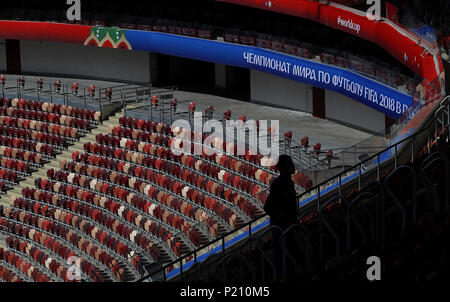 MOSCOU, MO - 13.06.2018 : FORMATION DE L'ARABIE SAOUDITE À MOSCOU - Fédération de la sécurité pendant la formation officielle avant le match d'ouverture de la Coupe du Monde de la FIFA 2018 entre la Russie et l'Arabie saoudite au stade Lujniki à Moscou, Russie. (Photo : Rodolfo Buhrer/La/Fotoarena Imagem) Banque D'Images