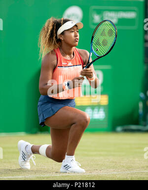 Centre de tennis de Nottingham, Nottingham, Royaume-Uni. 13 Juin, 2018. La Nature Valley Open de tennis ; Naomi Osaka (JPN) en action dans son match contre Denisa Allertova (CZE) Credit : Action Plus Sport/Alamy Live News Banque D'Images