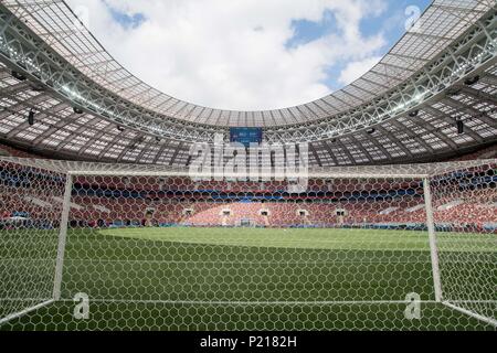 Moscou, Russie. 13 Juin, 2018. Vue de l'intérieur du stade Lushniki, fonction, général, aléatoire, de la Coupe du Monde de Football 2018 en Russie à partir de la 14.06. - 15.07.2018. Utilisation dans le monde entier | Credit : dpa/Alamy Live News Banque D'Images