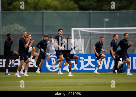 Krasnoyarsk, Russie. 13 juin 2018. Les joueurs dans un cours de formation de l'Angleterre à Stade Spartak Moscow le 13 juin 2018 à Zelenogorsk, Saint Petersburg, Russie. Credit : PHC Images/Alamy Live News Banque D'Images