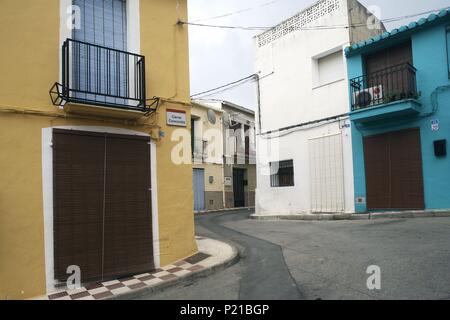 Espagne - région autonome de Valence - Marina Alta (Ville) - Alicante. Benidoleig ; arquitectura popular en parte alta del pueblo. Banque D'Images