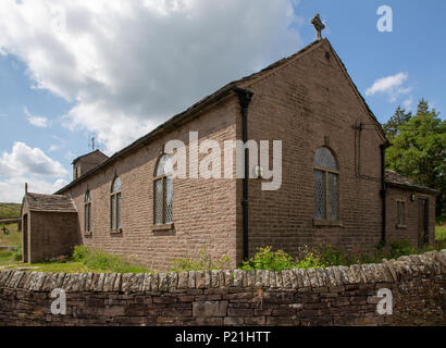 12 juin 2018 - St Stephen's Chapel, une chapelle du xviie siècle également connu sous le nom de chapelle de la forêt, a fusionné avec Rainow paroisse, reconstruit en 1834 dans l'ouest Banque D'Images