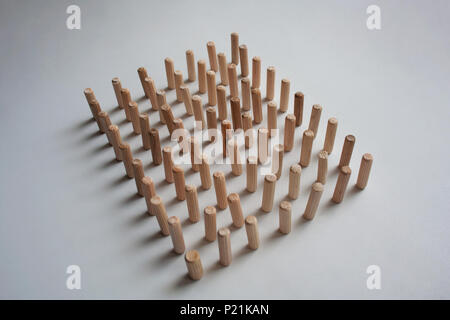 Des bâtons en silhouette rectangle isolé sur fond blanc Banque D'Images