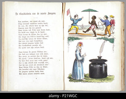 . Prentenboek leerzame een aardig rencontré vertellingen, naar het beroemde Hoogduitsche kinderwerk 'Der' Struwwelpeter voor Nederlandsche jongens en meisjes bewerkt / W.P. porte Razoux. Heruitgave in a general sense rencontré nieuwe illustraties die met de côté ingekleurd zijn. // Heruitgave 20 p., 16 pl. bl : handgekl. lith // De oorspronkelijke auteur est Heinrich Hoffmann // Datering : niet dans Rühle : c'Kinder, schatting Theo Gielen // De keerzijde van de illustraties est onbedrukt // bevat 8 verhalen : De Geschiedenis van den wreeden ; Jan De Geschiedenis van de zwarte jongens ; De Geschiedenis van den wilden jage Banque D'Images
