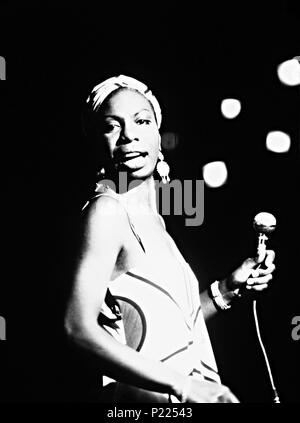 La cantante Nina Simone. Banque D'Images