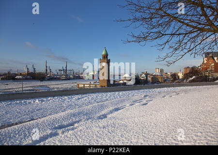 Port de Saint Pauli, Saint Pauli, gangplankes Steinwerder, la ville hanséatique de Hambourg, au nord de l'Allemagne, l'Allemagne, l'Europe, Banque D'Images