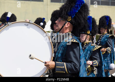 Combiné de la Royal Air Force Pipes & Drums Marching Band Banque D'Images