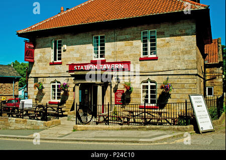 Gare Tavern, Grosmont, North Yorkshire, Angleterre Banque D'Images