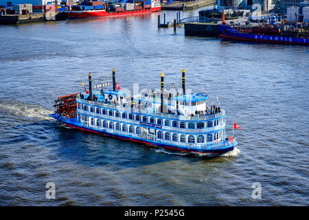 Allemagne, Hambourg, port, bateau à aubes, le Louisiane Star Banque D'Images