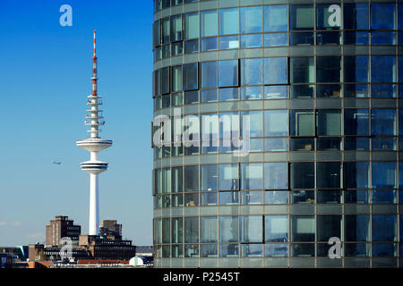 Allemagne, Hambourg, St Pauli, tour de télévision, Heinrich Hertz Tower Banque D'Images