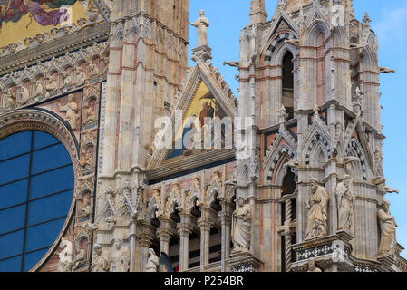 La Cathédrale de Sienne, Sienne, Toscane, Italie Banque D'Images