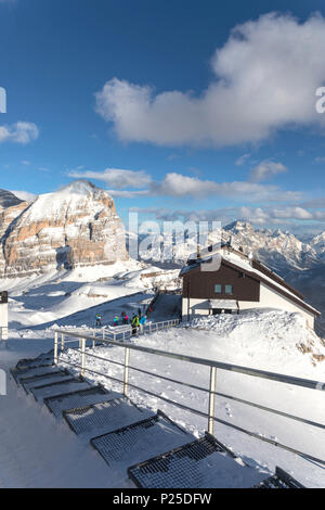 Téléphérique de Lagazuoi, Cortina d'Ampezzo, Belluno, Veneto, Italie Banque D'Images