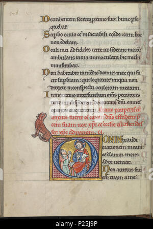. Anglais : Psaume 101, Domine exaudi orationem meam, et clameur meus ad te veniat, Christ et un orant - Psautier d'Aliénor d'Aquitaine (ca. 1185) - 76 KB F 13, folium 119v Nederlands : Psaume 101, Domine exaudi orationem meam, et clameur meus ad te veniat, Christus en biddende een man van Psautier - Eleonora van Aquitanië (ca. 1185) - 76 KB F 13, folium 119v . Anglais : Folium 119v de la Psautier d'Aliénor d'Aquitaine (ca. 1185) de la collection de la Bibliothèque Nationale des Pays-Bas. Le psaume 101 montre l'éclairage, Domine exaudi orationem meam, et clameur meus ad te veniat, Chri Banque D'Images