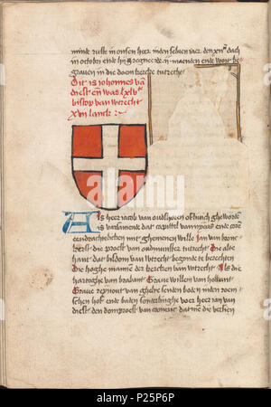 . - Kattendijkekroniek cronicke Die historie de die van Hollant, van van Vrieslant Zeelant ende ende van den stichte van Uutrecht ende van veel landen die hommes hierna nomen sal - KO KW 1900 UN 008, folium 294v . Folium 294v à partir de l'Kattendijkekroniek (ca. 1491) de la collection de la Bibliothèque Nationale des Pays-Bas. Entre 1491 et 1493 Kattendijkekroniek 163 (ca. 1491) - KO KW 1900 UN 008, folium 294v Banque D'Images