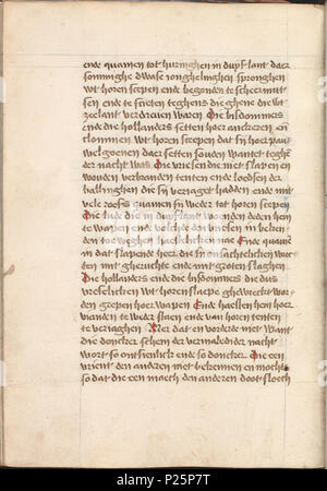 . - Kattendijkekroniek cronicke Die historie de die van Hollant, van van Vrieslant Zeelant ende ende van den stichte van Uutrecht ende van veel landen die hommes hierna nomen sal - KO KW 1900 UN 008, folium 276v . Folium 276v à partir de l'Kattendijkekroniek (ca. 1491) de la collection de la Bibliothèque Nationale des Pays-Bas. Entre 1491 et 1493 Kattendijkekroniek 163 (ca. 1491) - KO KW 1900 UN 008, folium 276v Banque D'Images